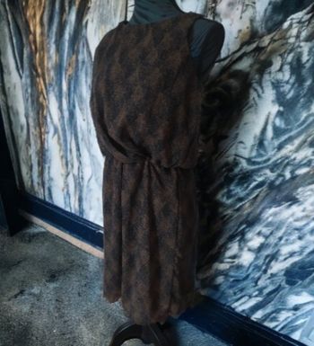 Robe imprimée kaki très féminine S