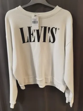 Sweat oversize blanc femme XS