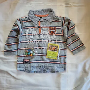 Tee-shirt manches longues/polo 18 mois Creeks + Cartes Pokémon + Billes