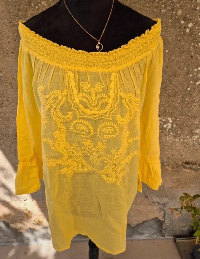 Blouse jaune Monoprix T.36 - photo numéro 3