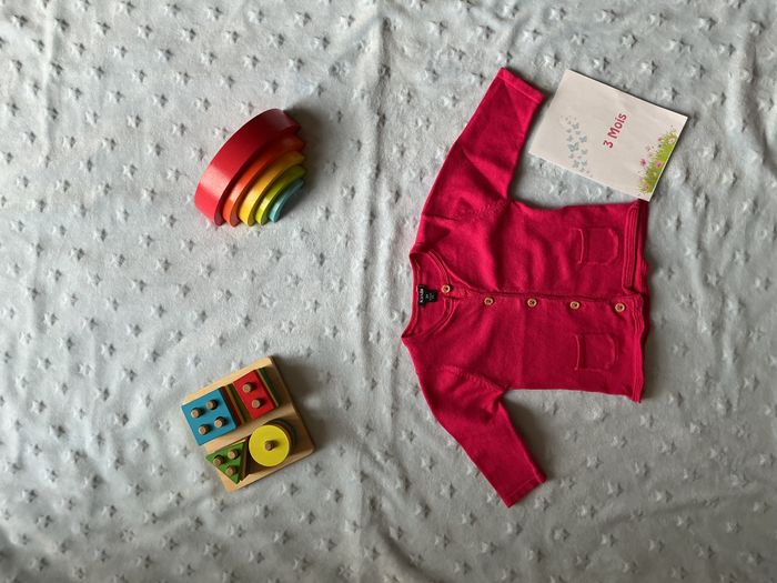 gilet léger fuchsia avec poches 3 mois kiabi