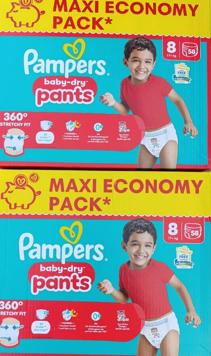 116  couches Pampers Pants taille 8