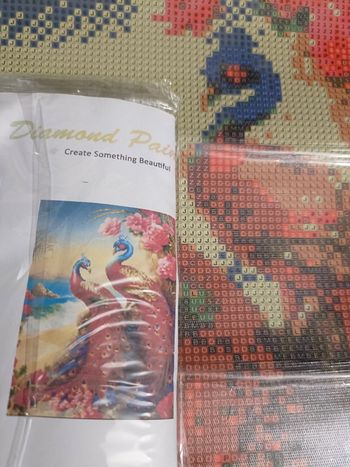 Diamond painting couple de paon