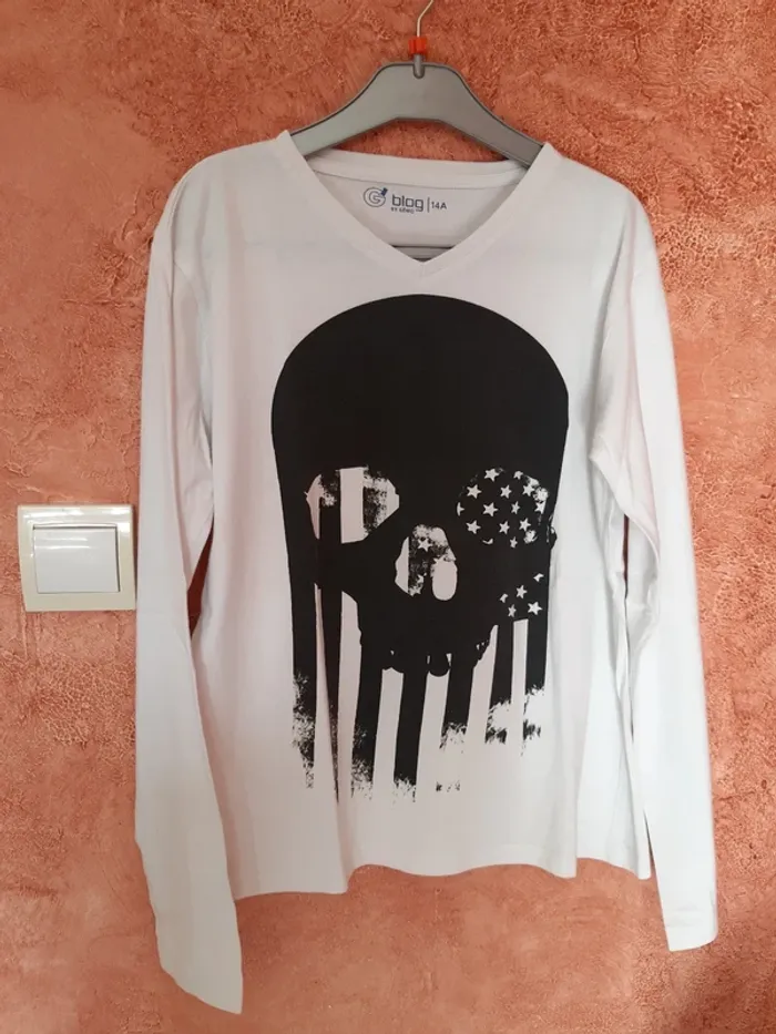 T-shirt blanc Gémo 14 ans