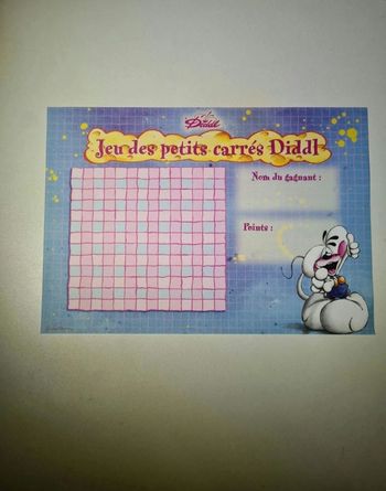 Diddl - Feuille A5 jeu "Des petits carrés" neuve - 0,40€