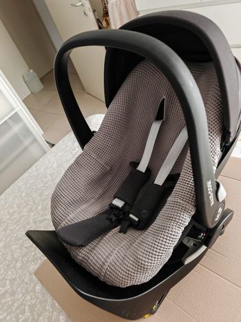 🚗 Maxi-Cosi Pebble 360 + Base FamilyFix 360 + 2 housses