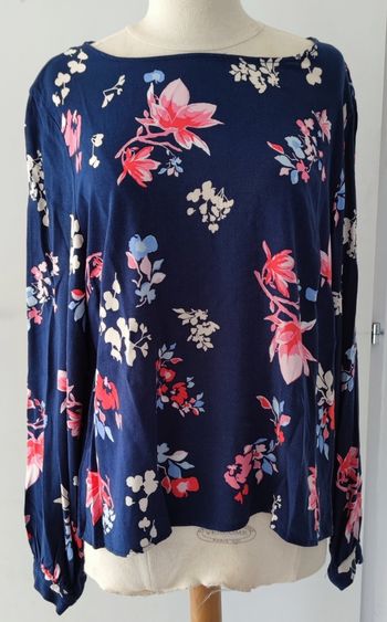 💙 Blouse bleue à imprimé floral – Taille L – H&M 💙