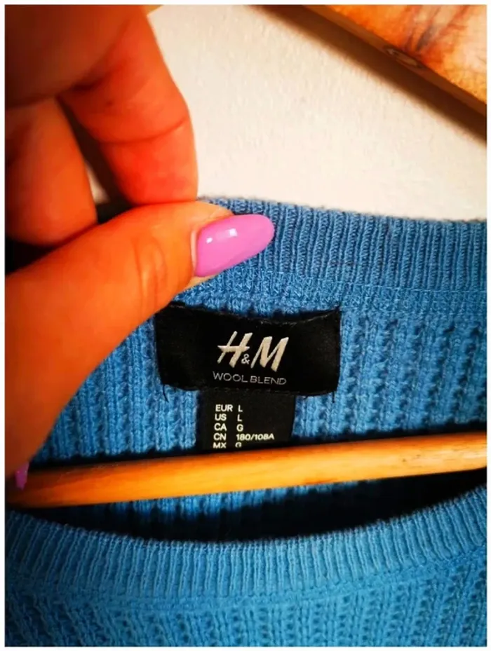 C33 pull bleu H&M L - photo numéro 3