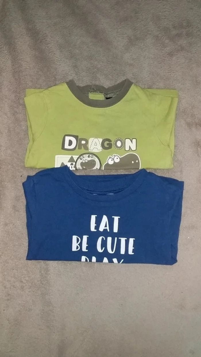 Lot de 2 t-shirts manches longues
garcon 6mois