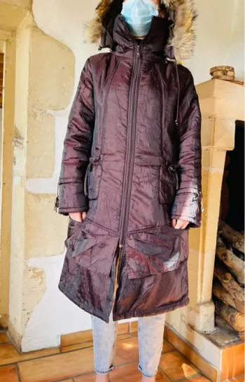 Manteau parka Mia-Collection Paris avec capuche