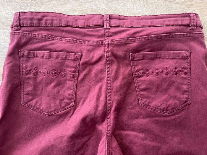 Pantalon skinny bordeaux - photo numéro 3
