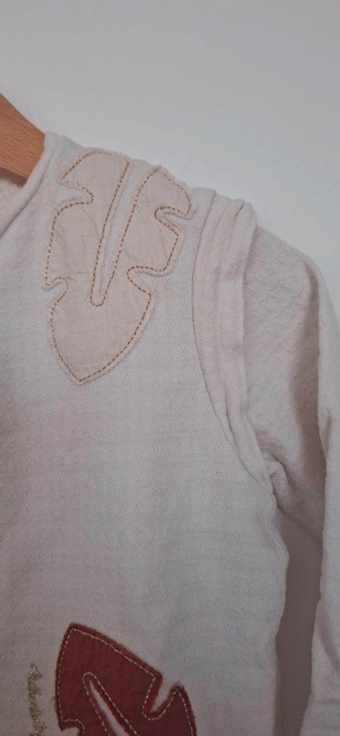 👕 T-shirt manches longues beige Tape à l’Œil – Esprit bohème chic ! - photo numéro 4