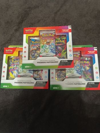 3 coffrets pokémon premiers partenaire série 1
