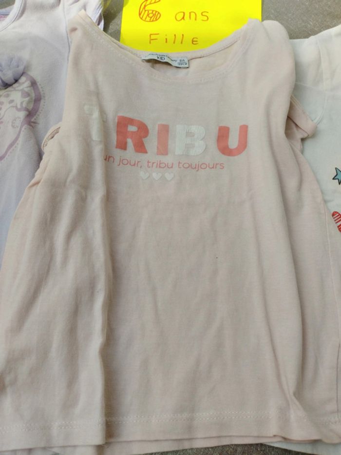 Lot de 3 tee-shirt manches courtes 6 ans fille - photo numéro 2