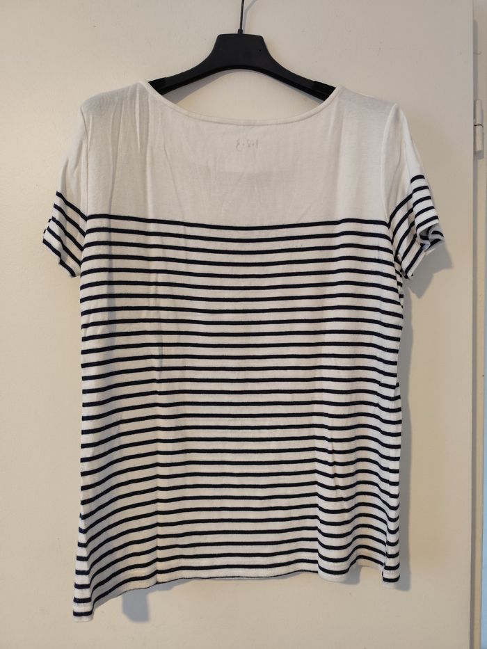 Tee shirt marinière taille 40 marque 123 - photo numéro 2