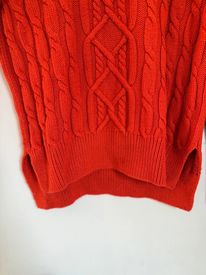 Pull torsadé orange - photo numéro 5