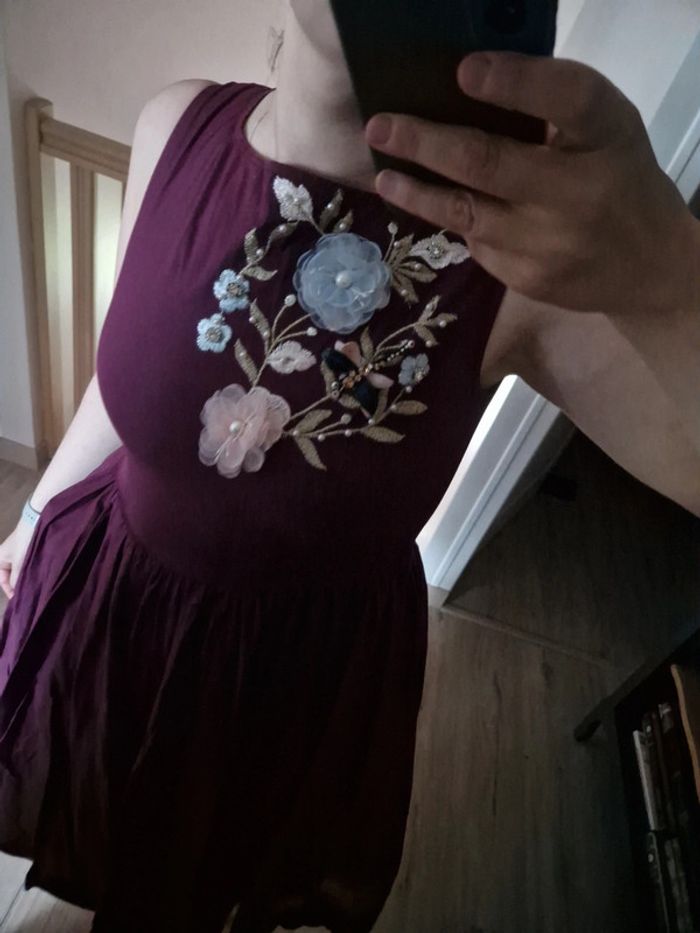 Superbe robe lindy bop prune fushia taille 44 - photo numéro 3