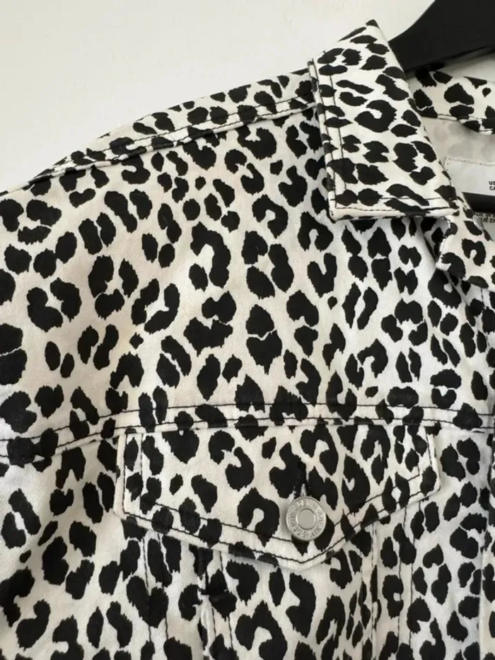 Veste Jean H&M Imprimé Léopard Taille XXS - photo numéro 9