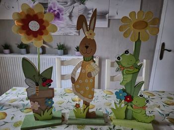 Décoration Pâques + toile ee fond Pâques