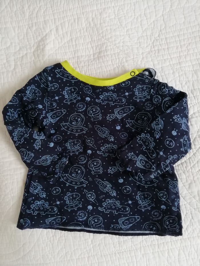 Tee shirt manches longues réversible