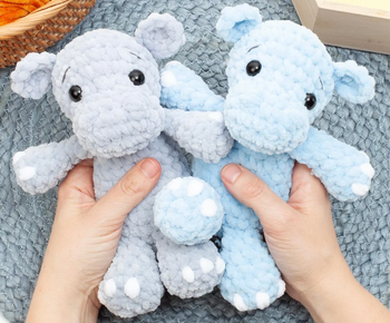 🦛 Peluche Hippopotame | Fait main