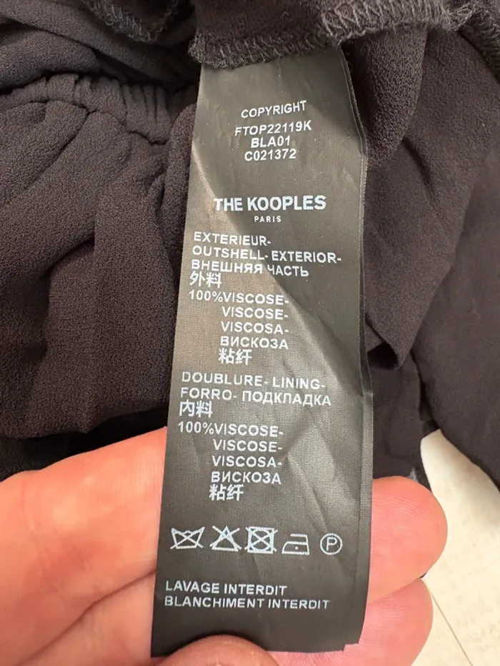 Top Peplum The Kooples | Noir | Taille 34 - photo numéro 5