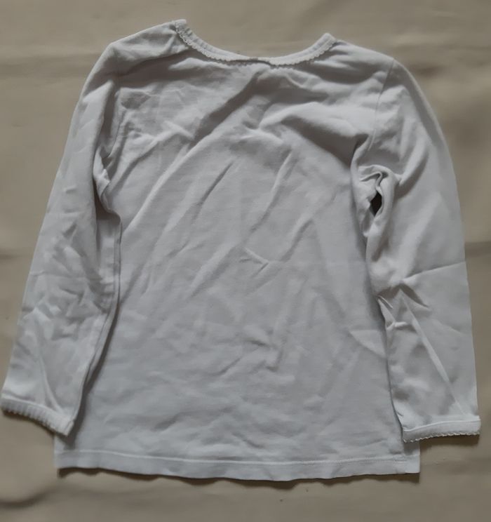 tee-shirt manches longues blanc fille - H&M - 2 ans - 92 cm - photo numéro 4