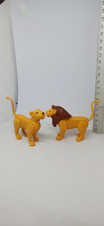 Lion et lionne playmobil