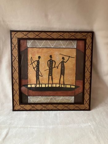 Cadre style africain et son cadre + verre (5€)