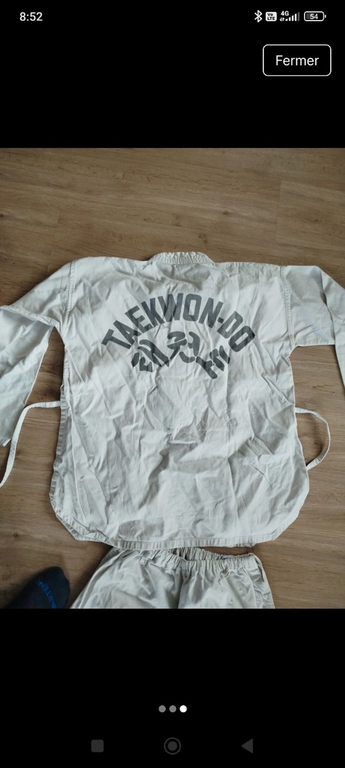 Kimono taekwondo Decathlon vintage 170cm - photo numéro 3