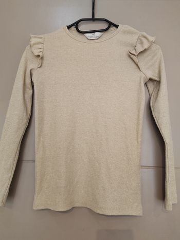 Tee-shirt dorée manche longue 8-10 ans