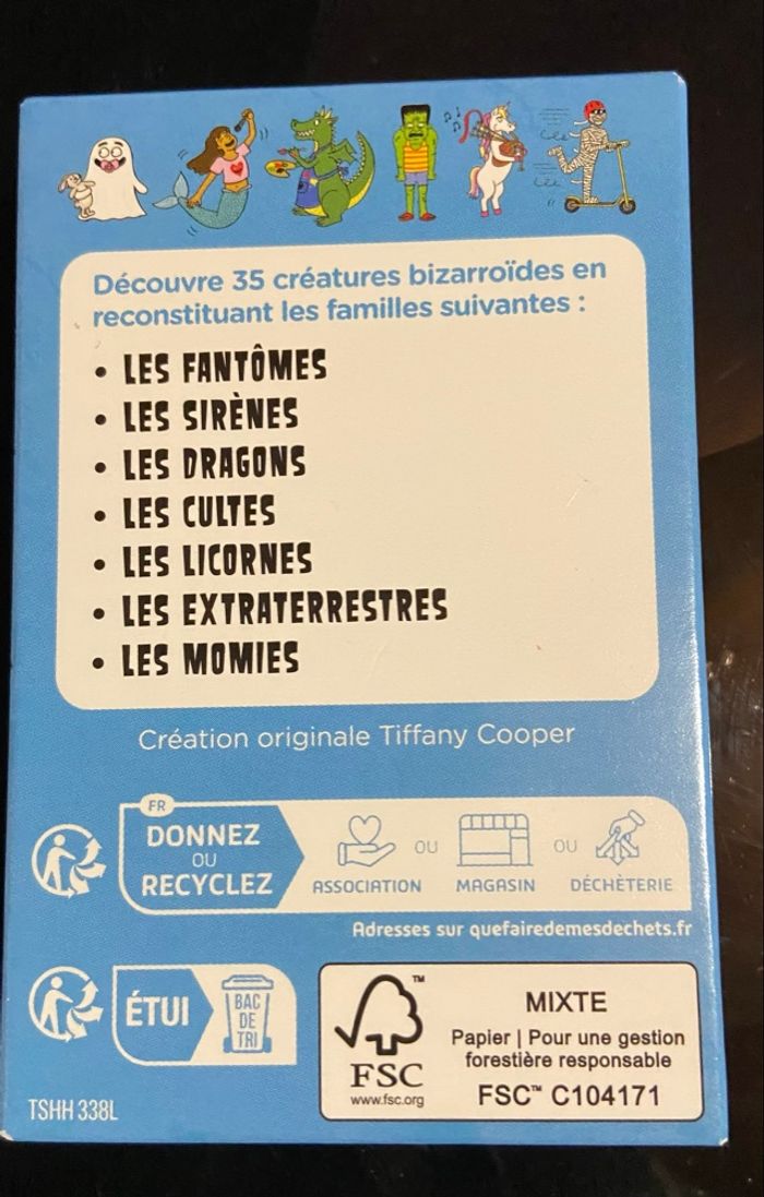 Jeu de 7 familles les bizarroïdes neuf