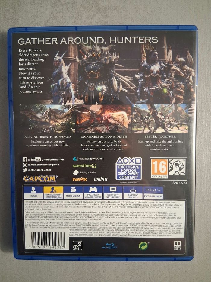 Jeux ps4 monster Hunter wold - photo numéro 3