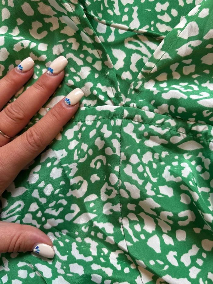 Robe longue verte et blanche GOA taille M - photo numéro 9