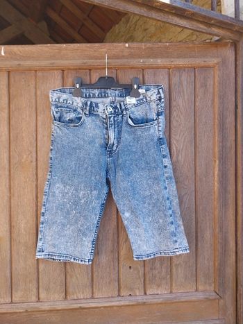Pantacourt garçon denim 14 ans
