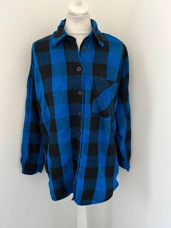 Chemise à carreaux oversize Zara S