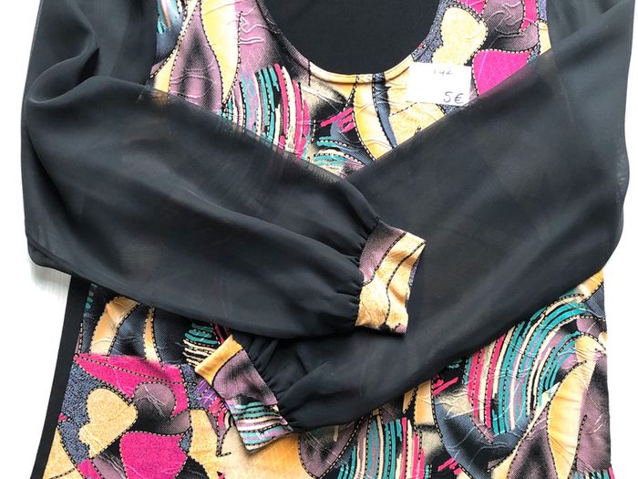 927- blouse imprimée T42 - photo numéro 4