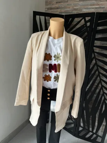Veste blazer taille 42 couleur beige crème