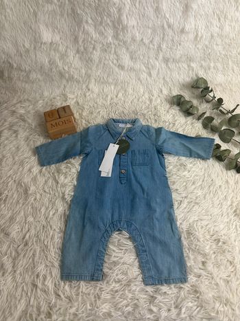 Combinaison chambray taille 1 mois Bout chou