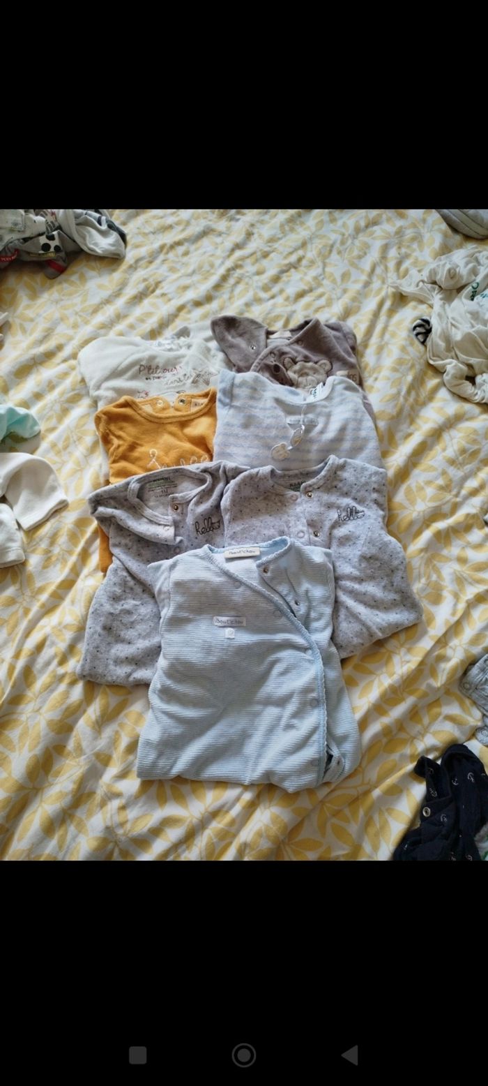7 pyjamas velours 1 mois