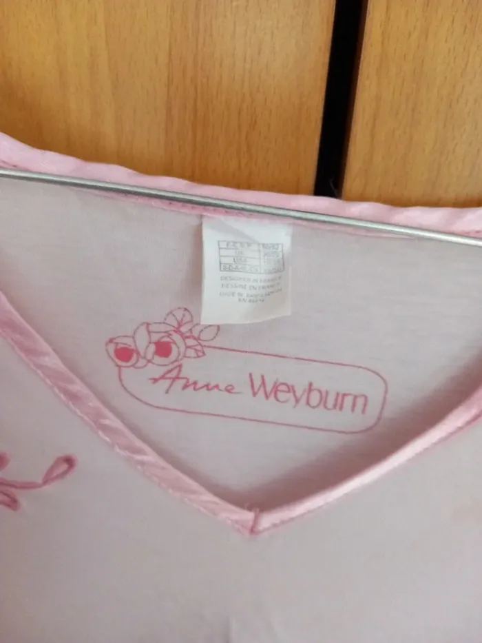 👵chemise de nuit coton rose T50 A Weyburn - photo numéro 4