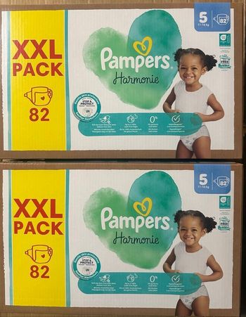 Lot de 02 cartons Pampers T4 Harmonie xxl