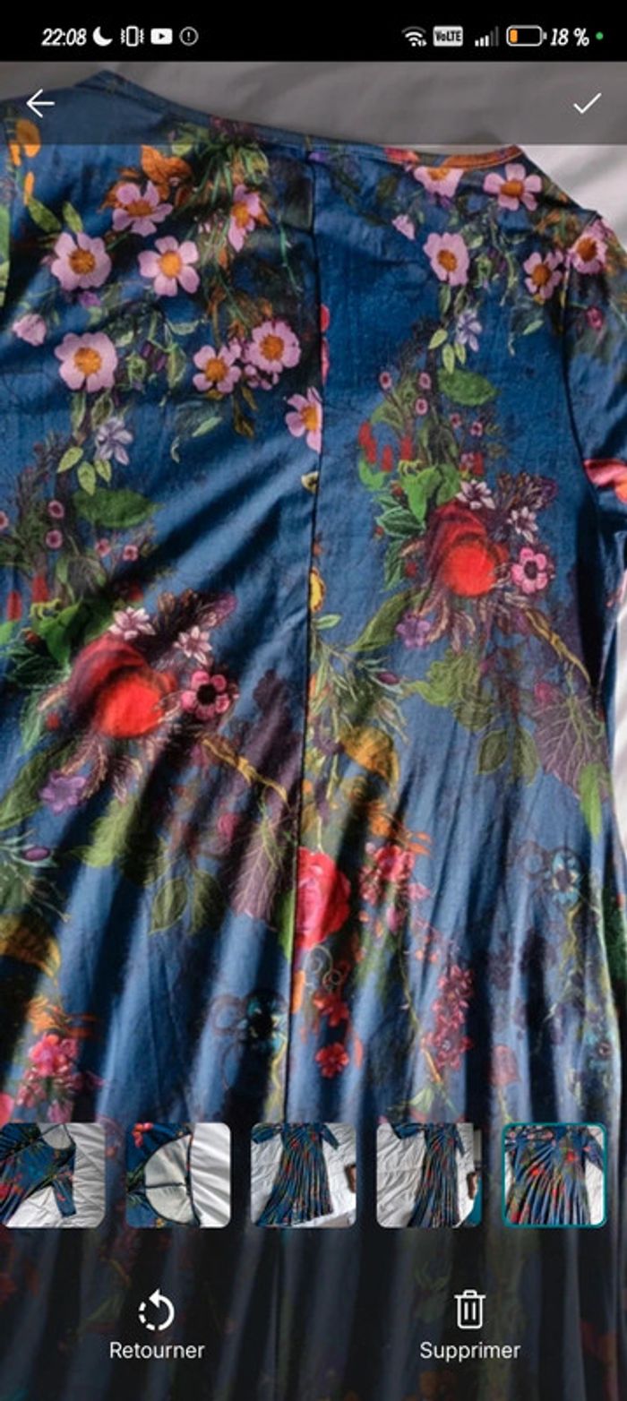 Robe femme XL 42 motif papillon manches longues - photo numéro 8
