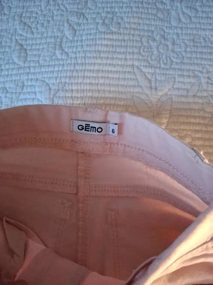 Pantalon rose clair pastel gemo taille 4 ans - photo numéro 3