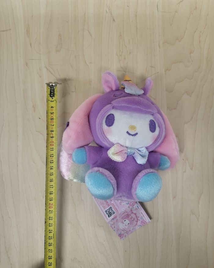 Petite peluche Sanrio My Melody Licorne violette - photo numéro 5