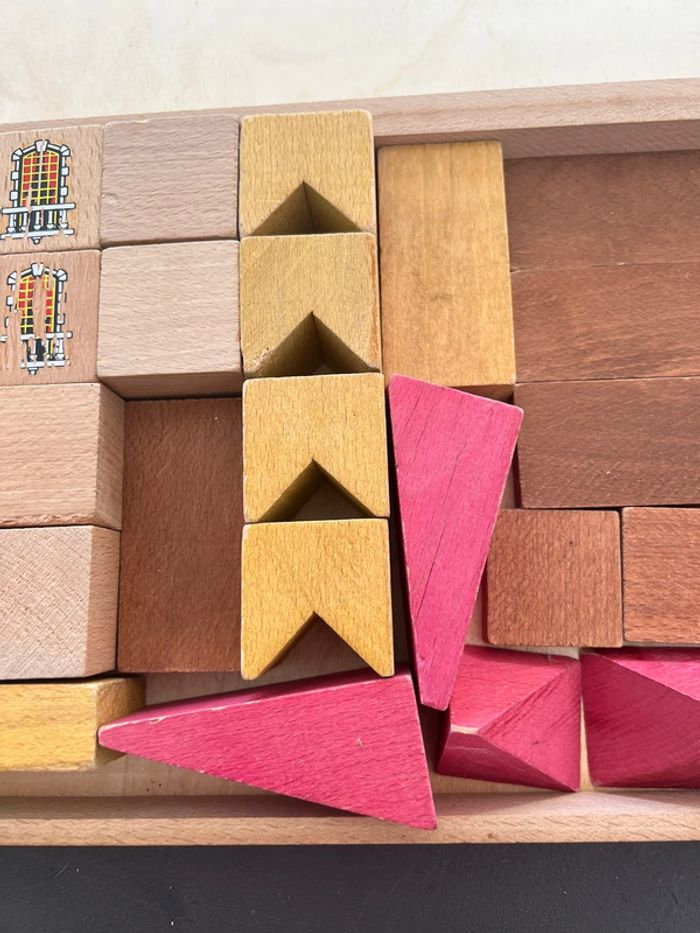 Jeu de construction en bois vintage - photo numéro 4