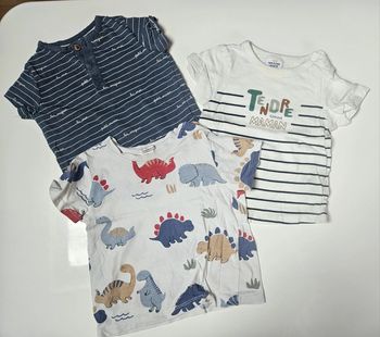Lot 3 t-shirt taille 6 mois