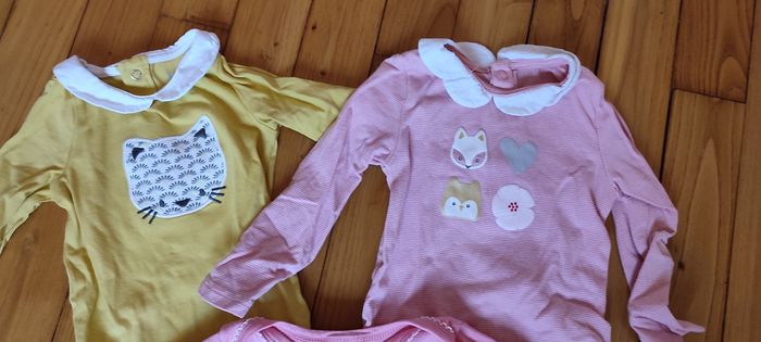 Lot de bodies fille 6 mois - photo numéro 2