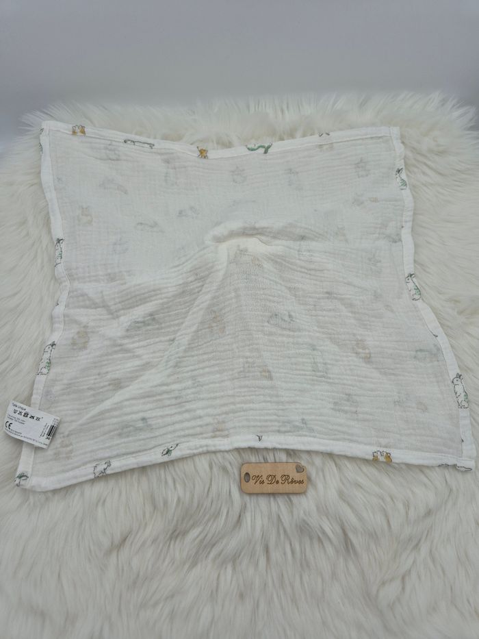 Doudou plat lange Lapin Mouton blanc motifs Bout’Chou Monoprix - photo numéro 5