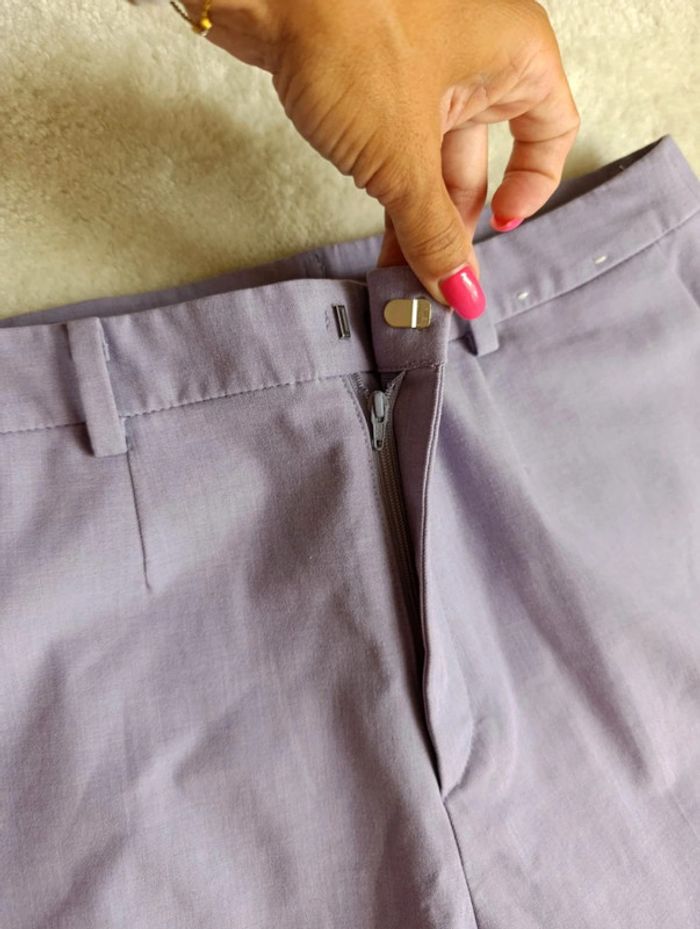 Pantalon ajusté Uniqlo lila mauve XL classe et décontracté - photo numéro 7